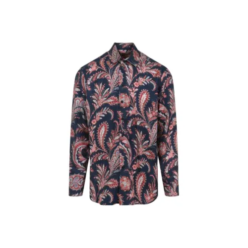 ETRO Мужские Синие Рубашки