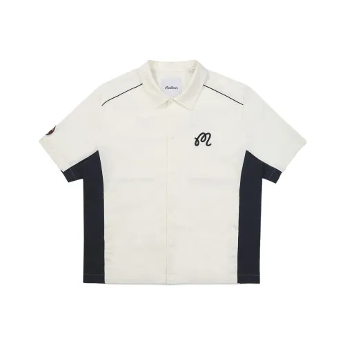 MALBON GOLF Черный/Белый Мужские Рубашки