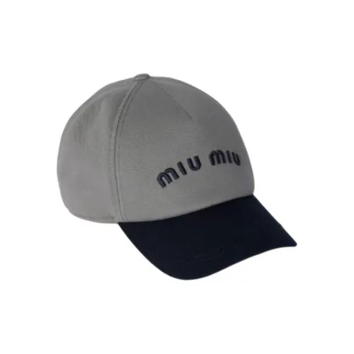 MIU MIU Хлопковые кепки Женские Мраморный Синий