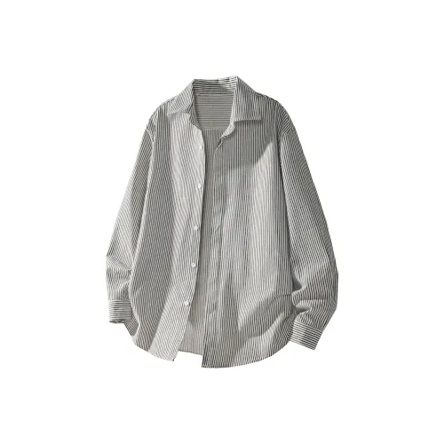 PASOK Полосатая рубашка с длинными рукавами высокого качества старшей школы унисекс