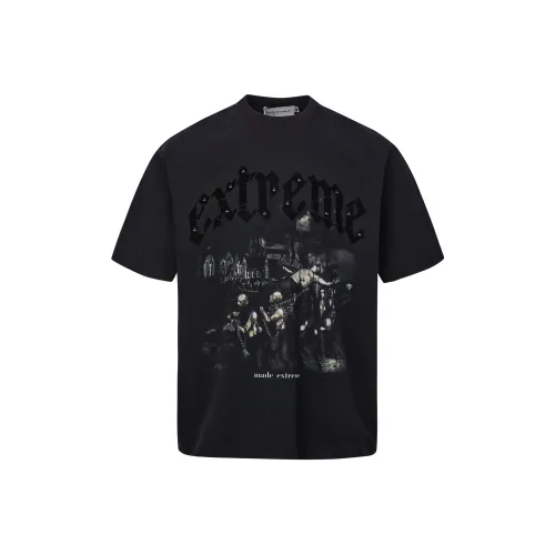 BEAR UNION Рукав с оборванным плечом T-рубашка Унисекс Черный