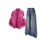 Di'S Eye K Розовый Красный + Однотонный Джинсовый Синий