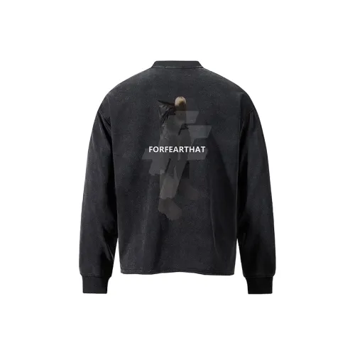 FOR FEAR THAT Промытый черный Унисекс T-рубашки