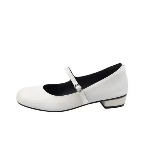 Komanic Mary Jane Shoes White Women's