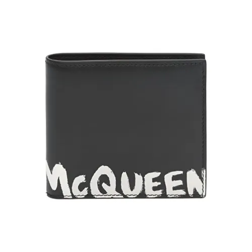 Alexander McQueen Кошелек из коровьей кожи Мужской Черный Белый