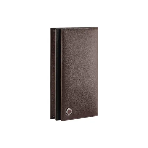 BVLGARI Кошелек из телячьей кожи большой мужской коричневый