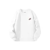 [Круглый воротник Свитшот] Белый (с Веселым Коричневым Логотипом на груди)