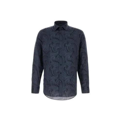 ETRO Мужские Синие Рубашки