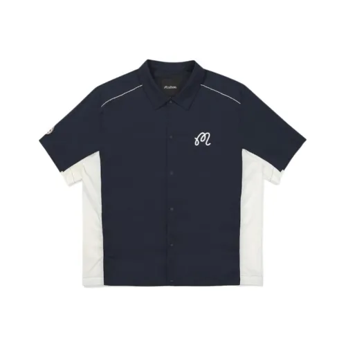 MALBON GOLF Темно-синие мужские рубашки