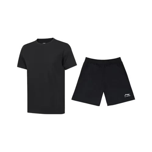 Лайнер Повседневная Спортивная Одежда Унисекс Черный + Черный