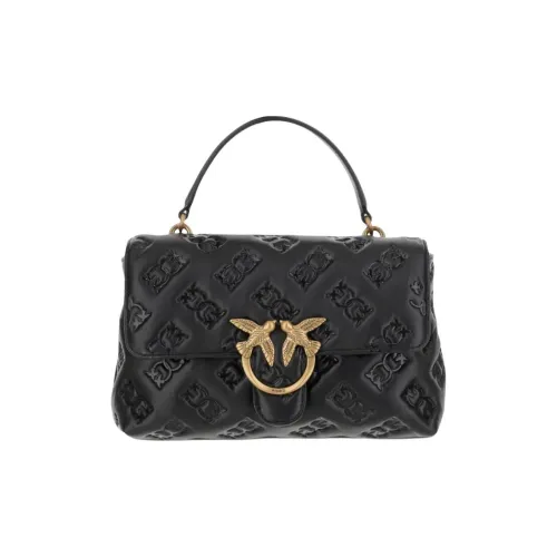 PINKO Love Series Sheepskin Bag Medium Women's Black