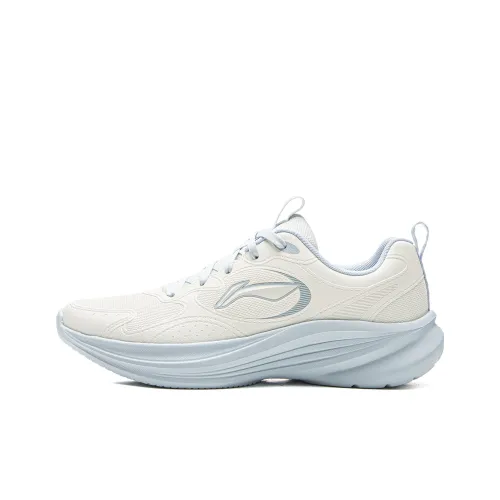 LINING Light Breeze V2 Амортизация Rebound Дышащий Низкий Топ Повседневные Беговые кроссовки Женские Айвори Фрозен Синий