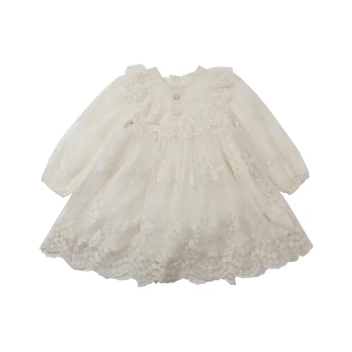 Sweet seedling Белый Платья для школьного возраста