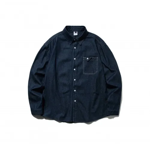 VERAF CA Джинсовый синий Унисекс Рубашки