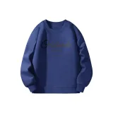 [Свитшот с круглым вырезом] Синий (Ручная надпись Танши)