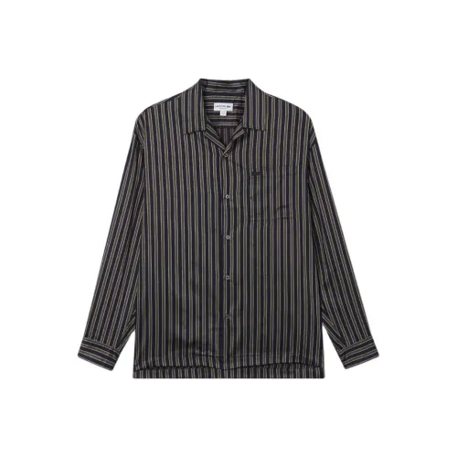 LACOSTE 802/Коричневый/Темно-синий Полосы Мужская Рубашка