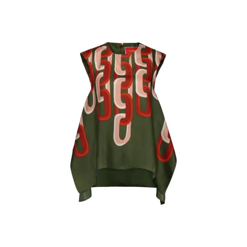 La DOUBLEJ. Зеленые Женские Майки