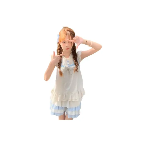 YINLEI Полосатый топ и короткая юбка, женский комплект с юбкой