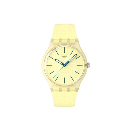 Swatch Quartz Механизм Унисекс Часы 41 мм Желтые