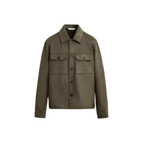 ZARA Оливково-зеленый Мужские Куртки