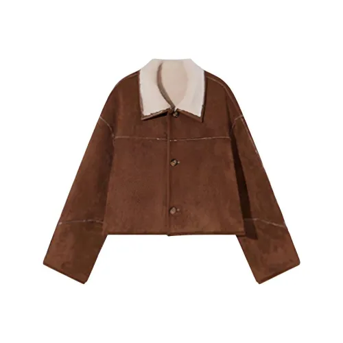 VKXOW Кофе Двусторонний Женские Куртки