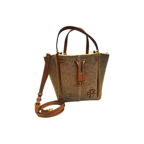 TORY BURCH McGraw Felt Leather Shoulder Bag Crossbody Bag Women's Taupe