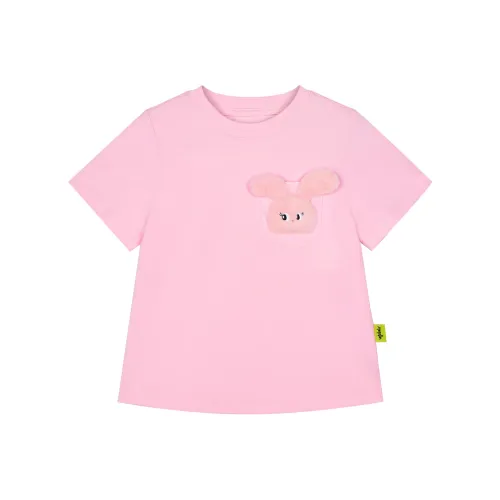 Woobaby BEBI Bunny Pink Preschool T-Shirts  
Woobaby BEBI Кролик Розовый Детские Т-рубашки
