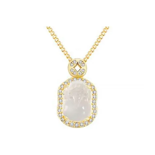 Auspicious Mandala Цветное Глазурное Ожерелье Унисекс