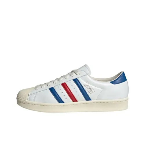Adidas Originals SUPERSTAR Скейтборд Кроссовки Унисекс Белый Синий Красный