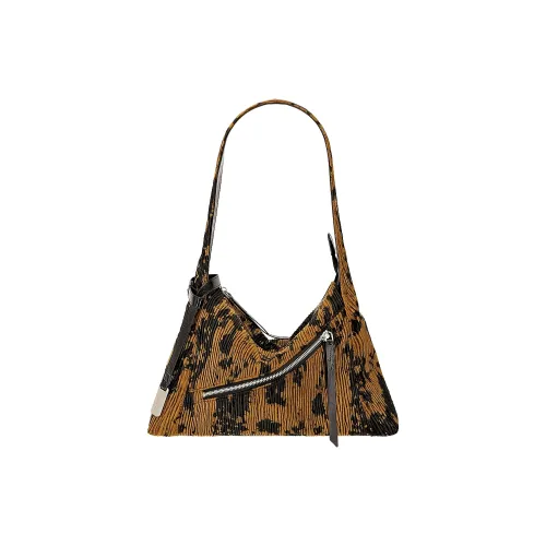 Great Dog and Black Horse Сумка через плечо Женская Бархат Коричневый