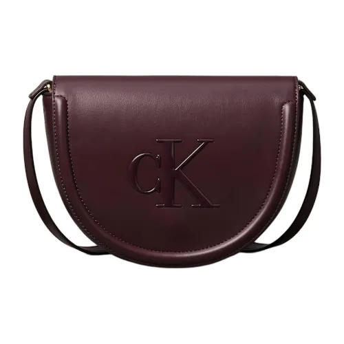 Calvin Klein ПУ (полиуретан) Курьерская сумка Сумка через плечо Женская Красно-коричневый