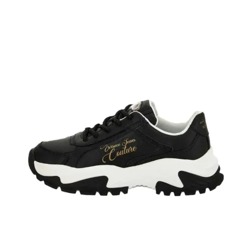 VERSACE JEANS COUTURE Низкий топ Повседневная обувь Женская Черный