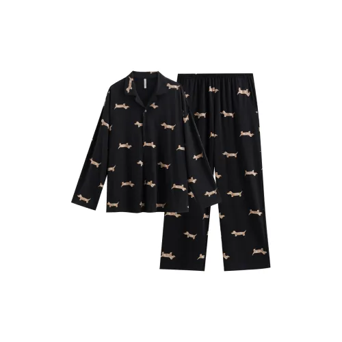 Same Language Wuyi Черный · Крокодил Принт Мужские Пижамные Комплекты