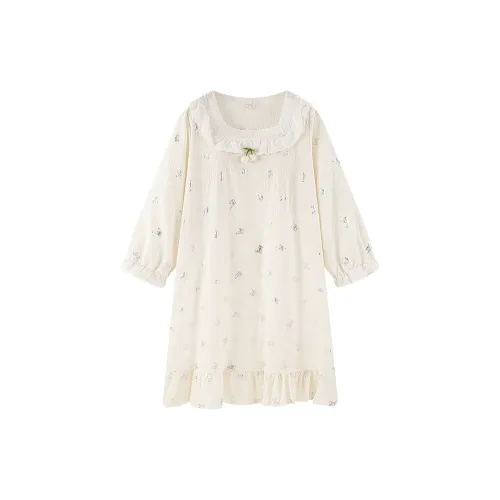 DAISONG Длинный рукав ночная рубашка Женская