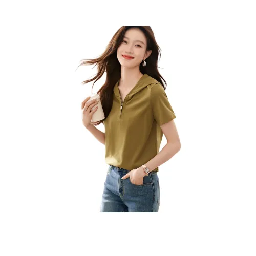 MOHANYIMEI Имбирно-желтые женские футболки T