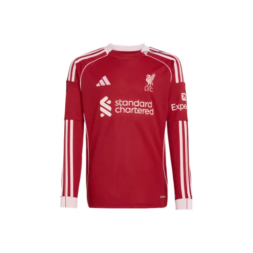 Adidas Детские спортивные футболки AEROREADY LIVERPOOL FC 25 26 с длинным рукавом домашняя футболка детская