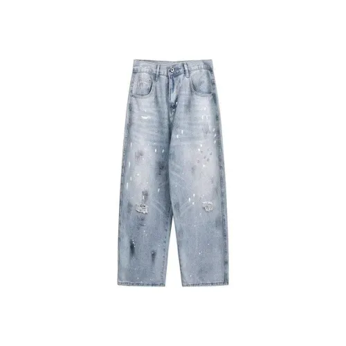 GOOSELIAR Светло-синие унисекс джинсы