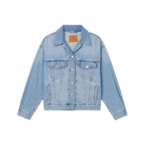 Levis Рябь Синий Женские Джинсовые куртки