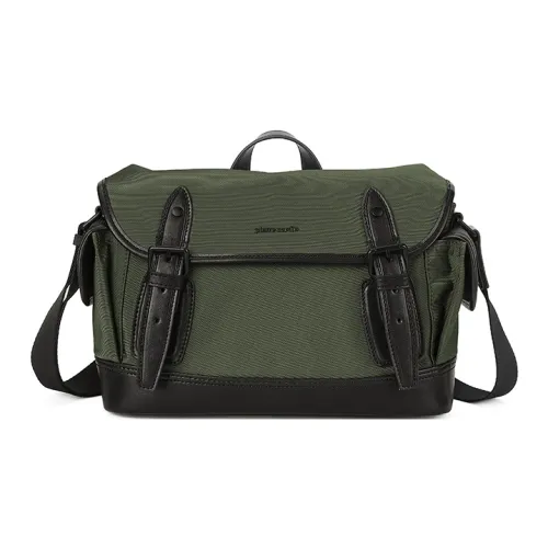 PIERRE CARDIN Нейлон Синтетическая кожа Сумка через плечо Сумка через плечо Стандартная Мужская Зеленый Черный