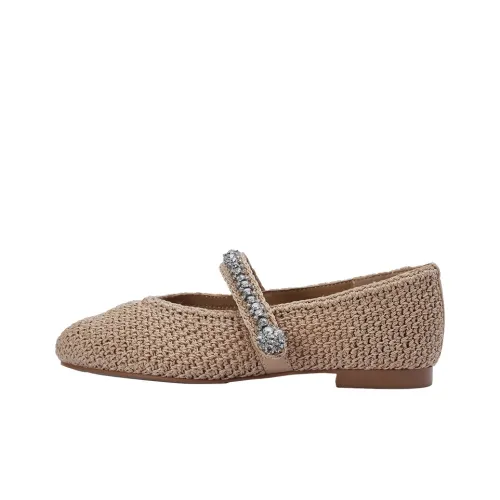 URBAN REVIVO Mary Jane Shoes Khaki Brown Women's