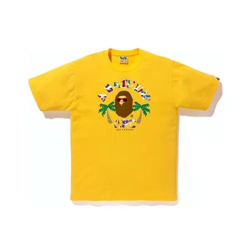 A BATHING APE Голова Series T Рубашка Мужская Желтая