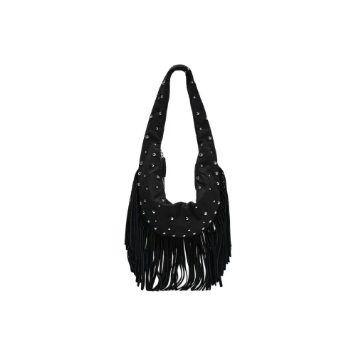 ZARA Полиэстер Плечо Сумка Женская Черная