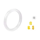 Браслет с глазурью "Кошачий глаз" [Луна Белый]