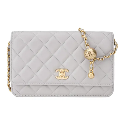 CHANEL WOC Овчина Сумка через плечо Мини Женская Светло-Серый