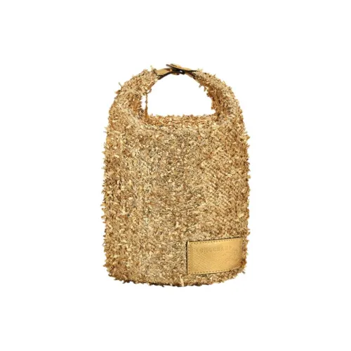 LONGCHAMP Le Pliage Коровья кожа Комбинированный мешок для хранения сумка клатч женский металл золотой