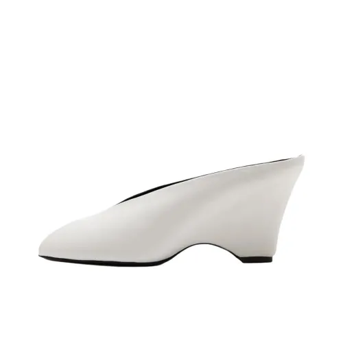 KHAITE Домашние тапочки 7,5 см Женские Белые