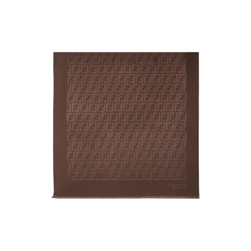 FENDI Шелковая палантины Женские Коричневый