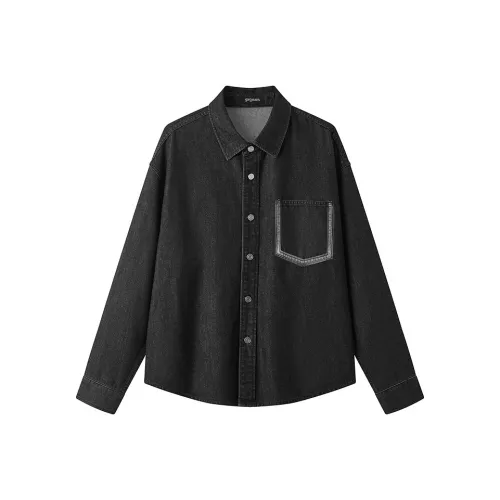 Gxg Jeans Черный Серый Мужские Рубашки