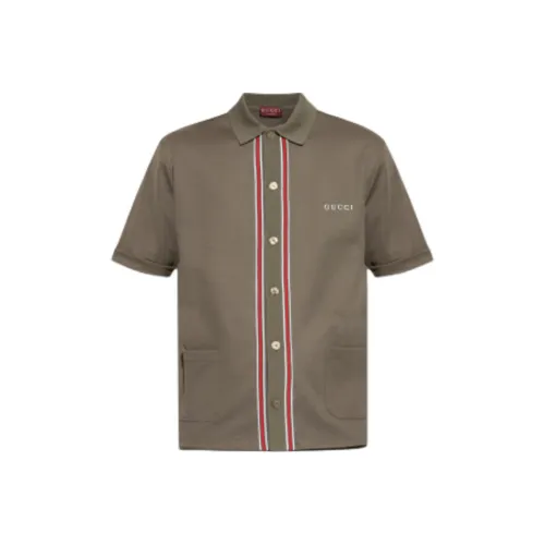GUCCI FW25 Поло Мужское Лесной Зеленый