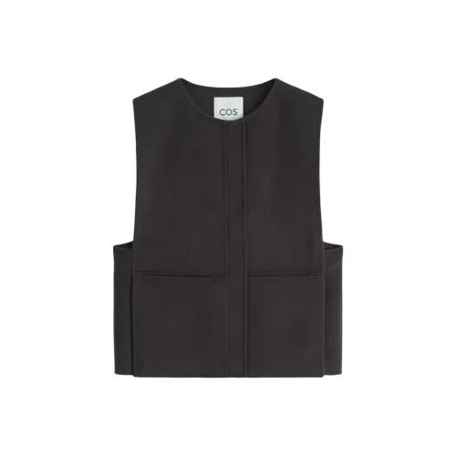 COS Темно-коричневые женские топы без рукавов